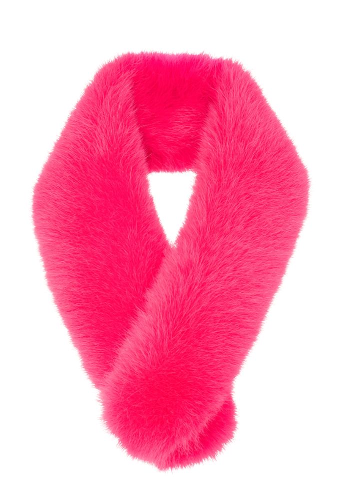 Nep Bont Sjaal Deep Prum Rood met Clip - Festivales