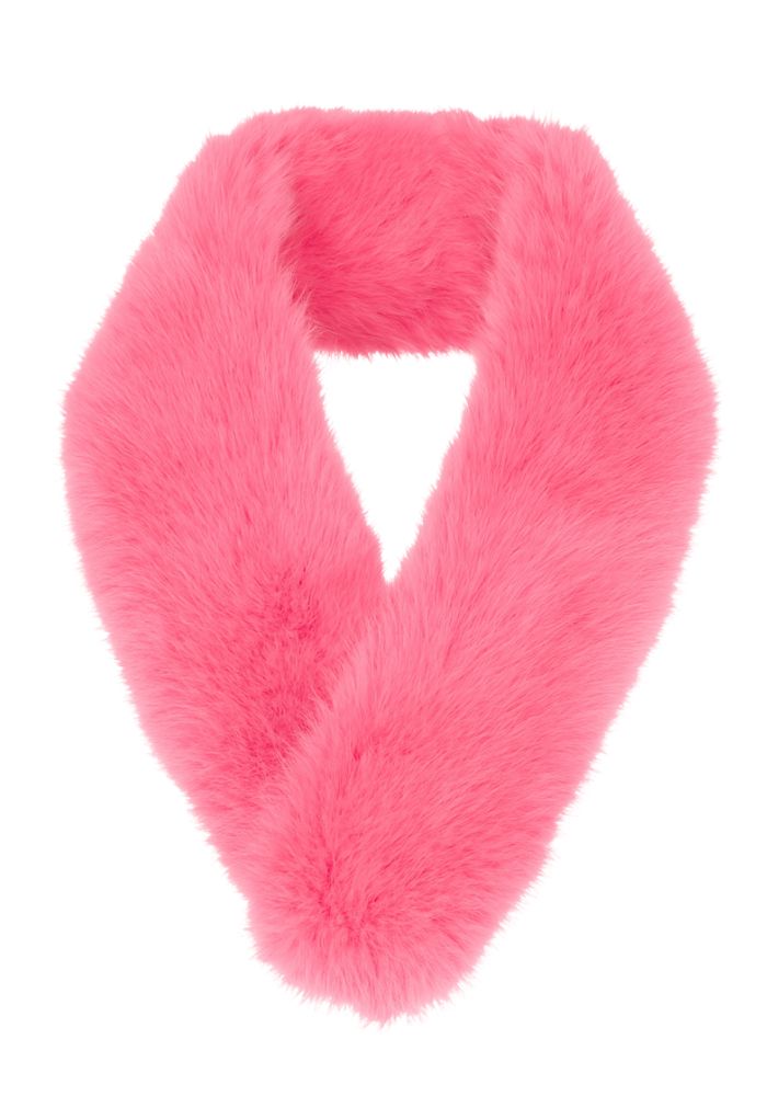 Nep Bont Sjaal Roze met Clip - Festivales