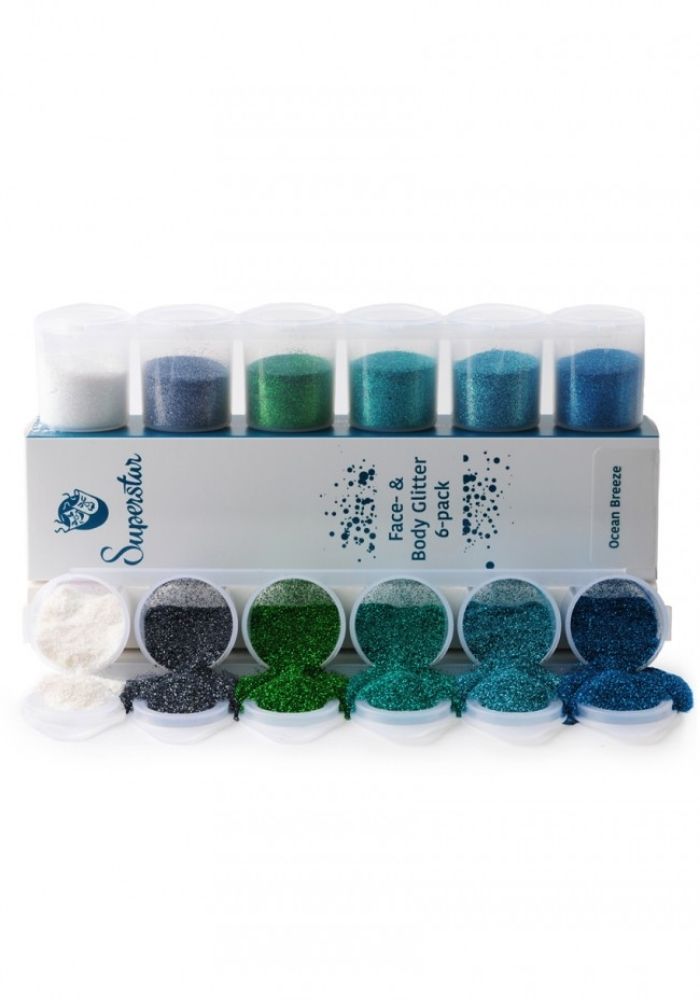 Ocean Breeze Fine Glitter Mix 6-pack 90 ml 98984 - Festivales