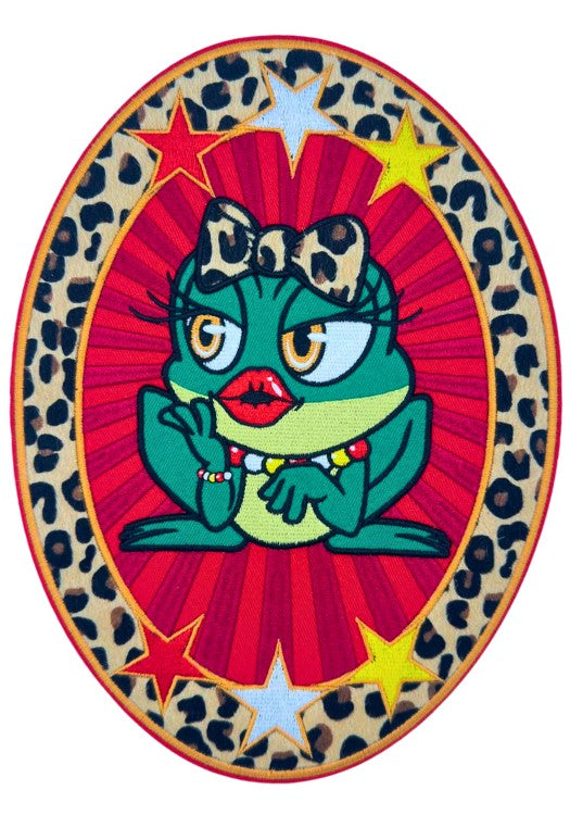 Kikker Ovaal Met Panter - Oeteldonk Rugembleem - Festivales