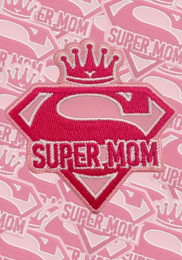 Super Mom Hero Roze - Carnavals Embleem - Festivales