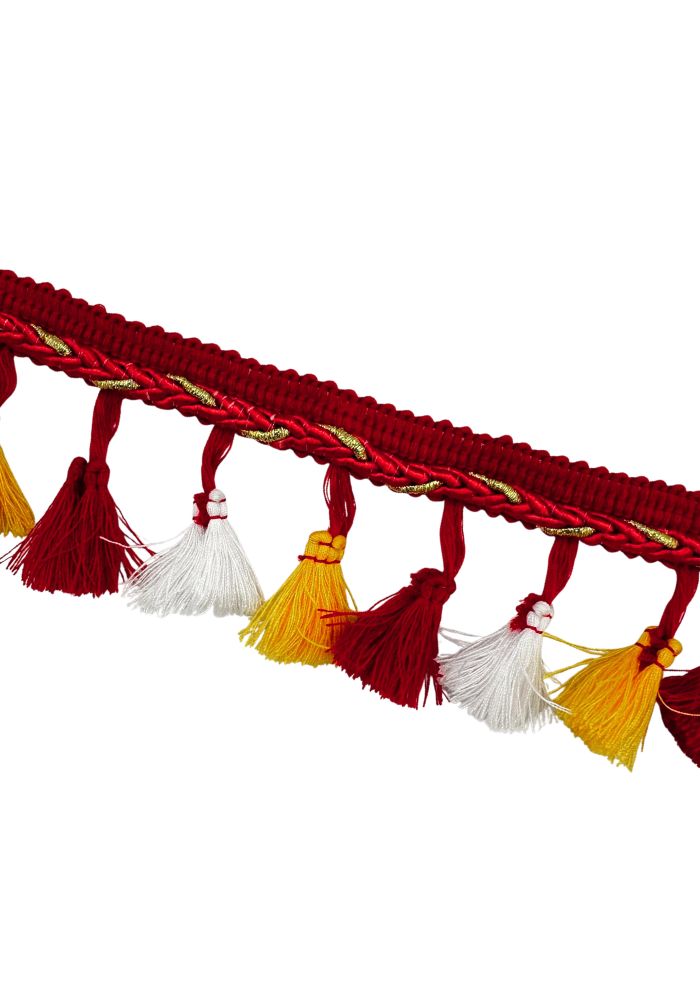 Oeteldonk Fourniturenband Flosjes Met Rode Band 2,5m - Festivales