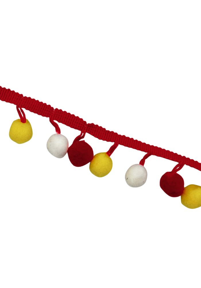 Oeteldonk Fourniturenband Pompom 2,5m - Festivales