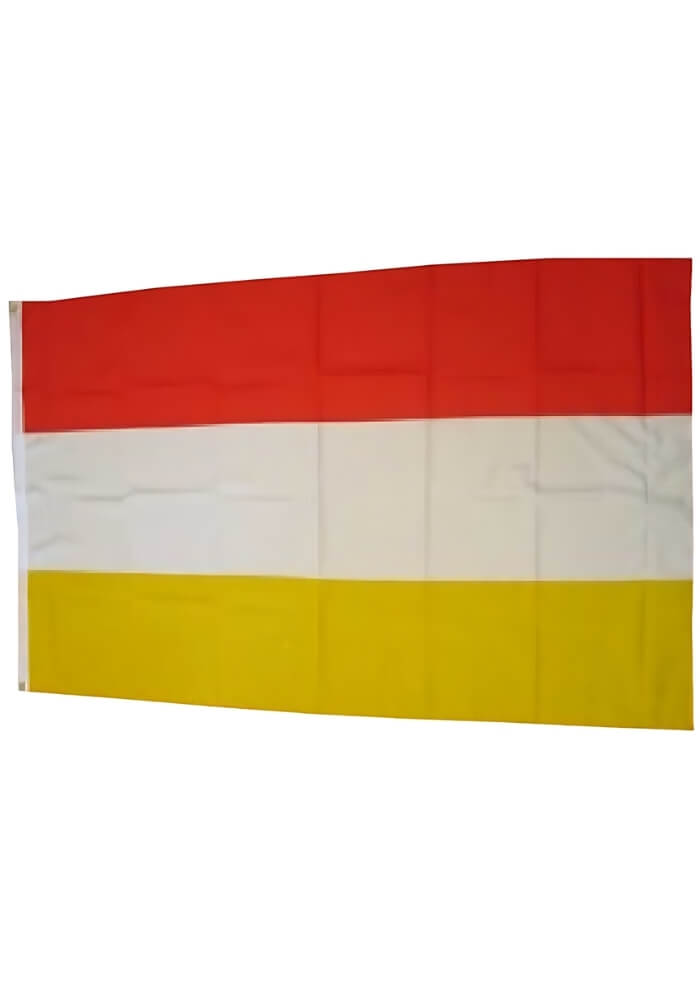 Vlag rood/wit/geel 90 x 150 cm - Festivales