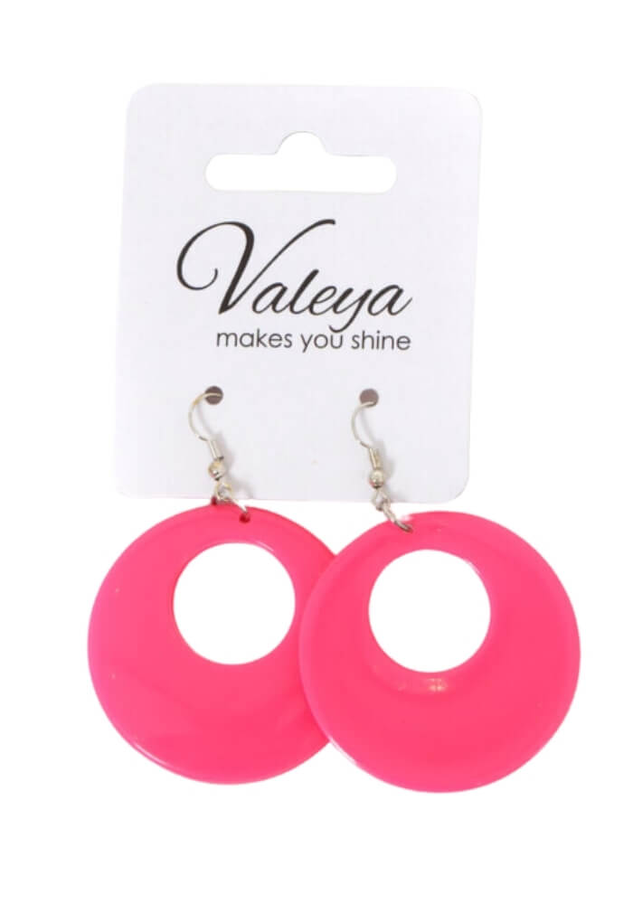 Oorbellen Rond Neon Roze - Festivales