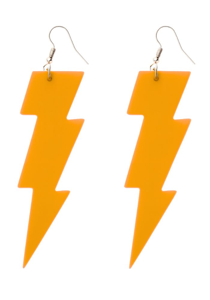 Oorbellen Bliksem Neon Oranje - Festivales