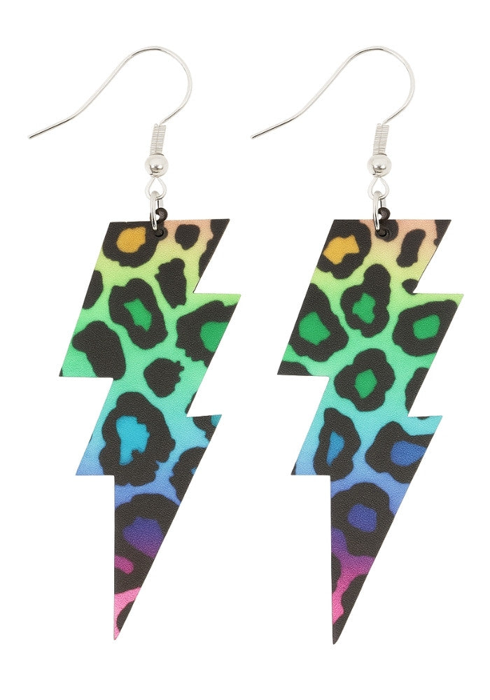 Oorbellen Bliksem Panter Regenboog - Festivales