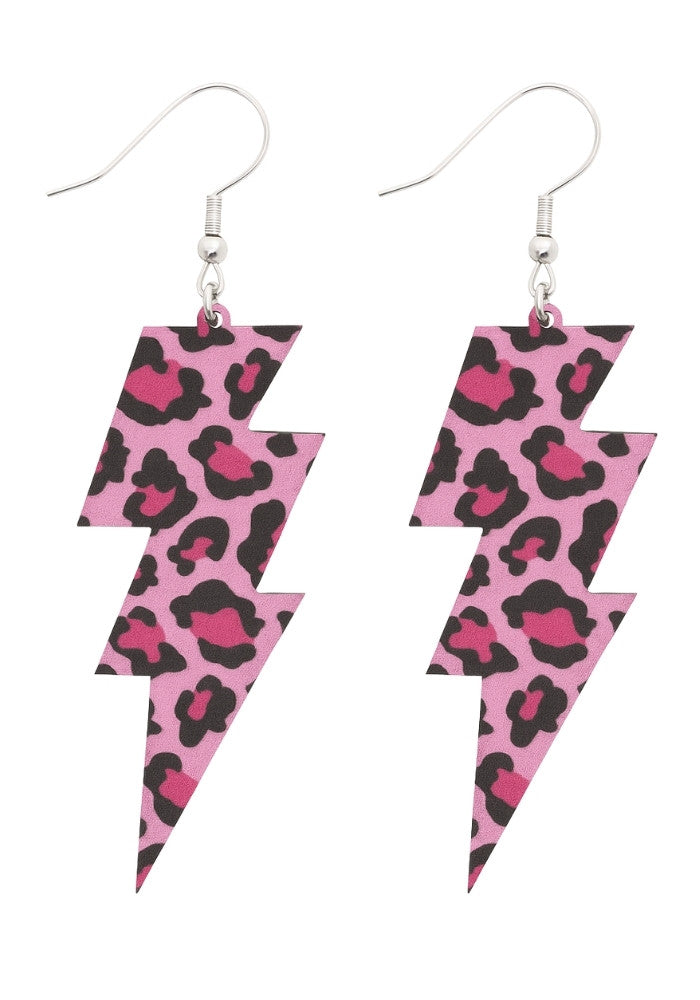 Oorbellen Bliksem Panter Roze - Festivales