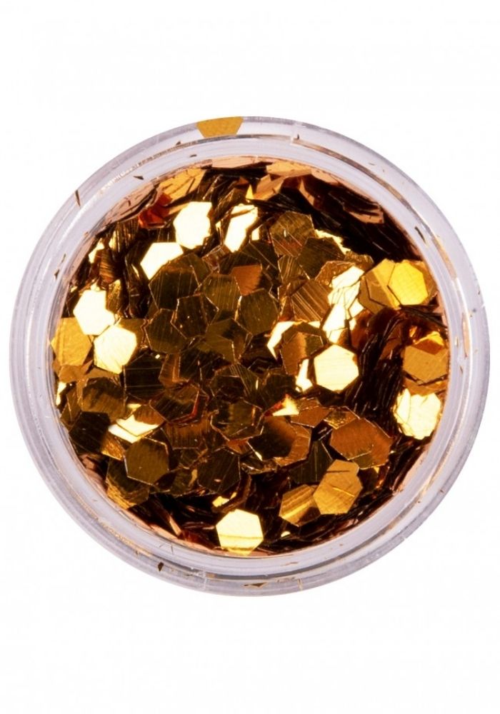 PXP Biodegradable Chunky Glitters 2.5gr Deep Gold - Festivales