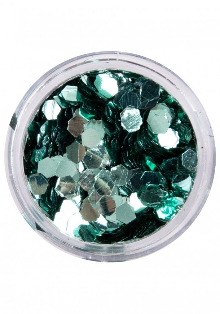 PXP Biodegradable Chunky Glitters 2.5gr Sea Green - Festivales