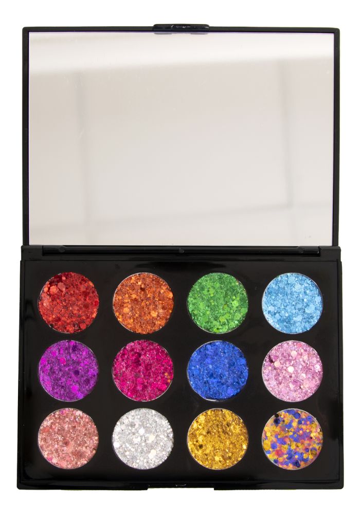 PXP Palette L'été Pressed Chunky Glitter Cream 12 Keuren - Festivales