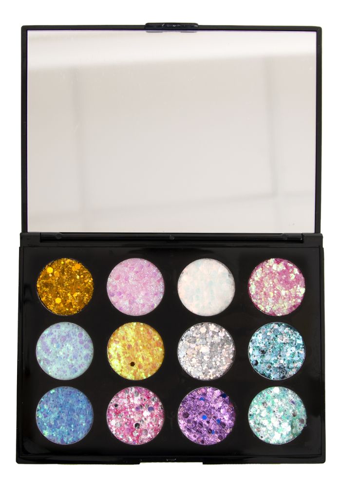 PXP Palette L'Hiver Pressed Chunky Glitter Cream 12 Keuren - Festivales