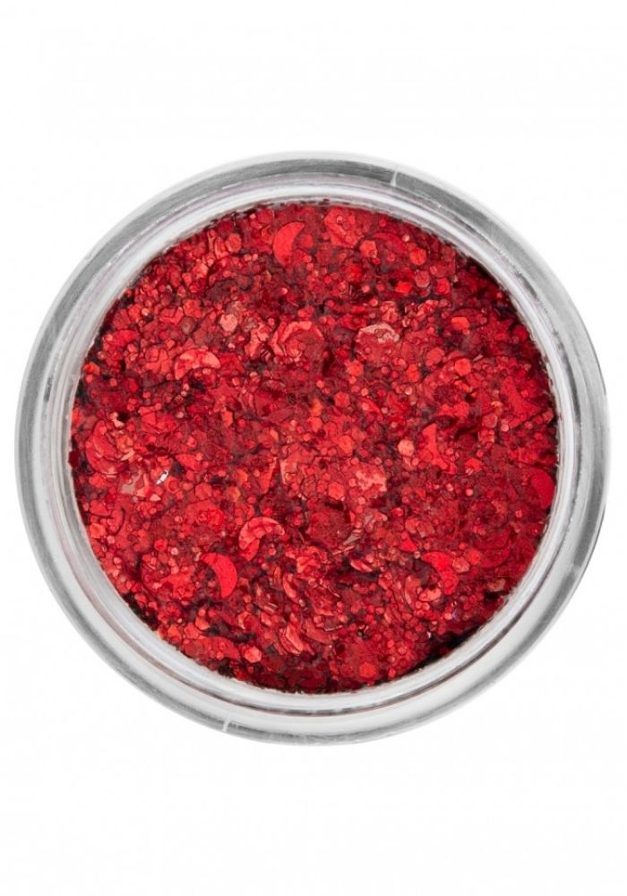 PXP Pressed Chunky Glitter Cream Coral Red 10ml - Festivales