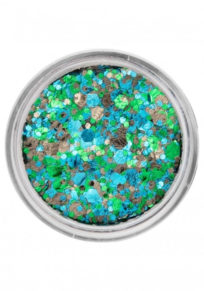 PXP Pressed Chunky Glitter Cream Costa Verde 10ml - Festivales