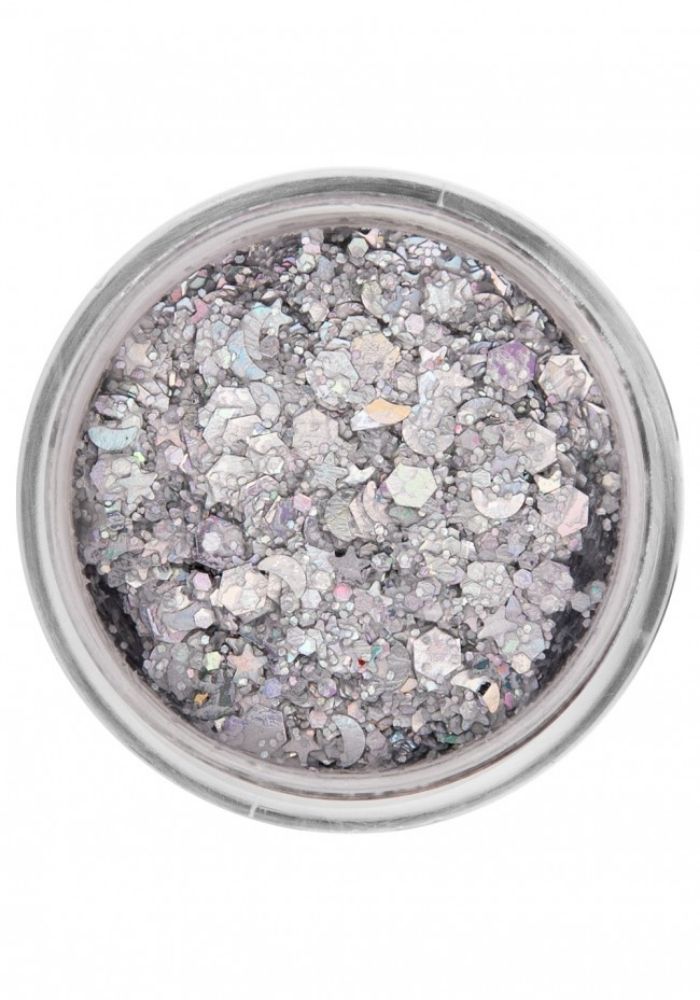 PXP Pressed Chunky Glitter Cream Lucky Silver 10ml - Festivales