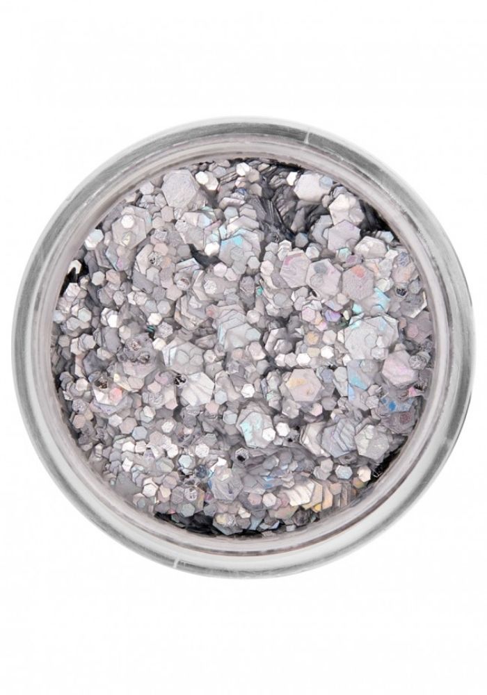 PXP Pressed Chunky Glitter Cream Silver Lining 10ml - Festivales