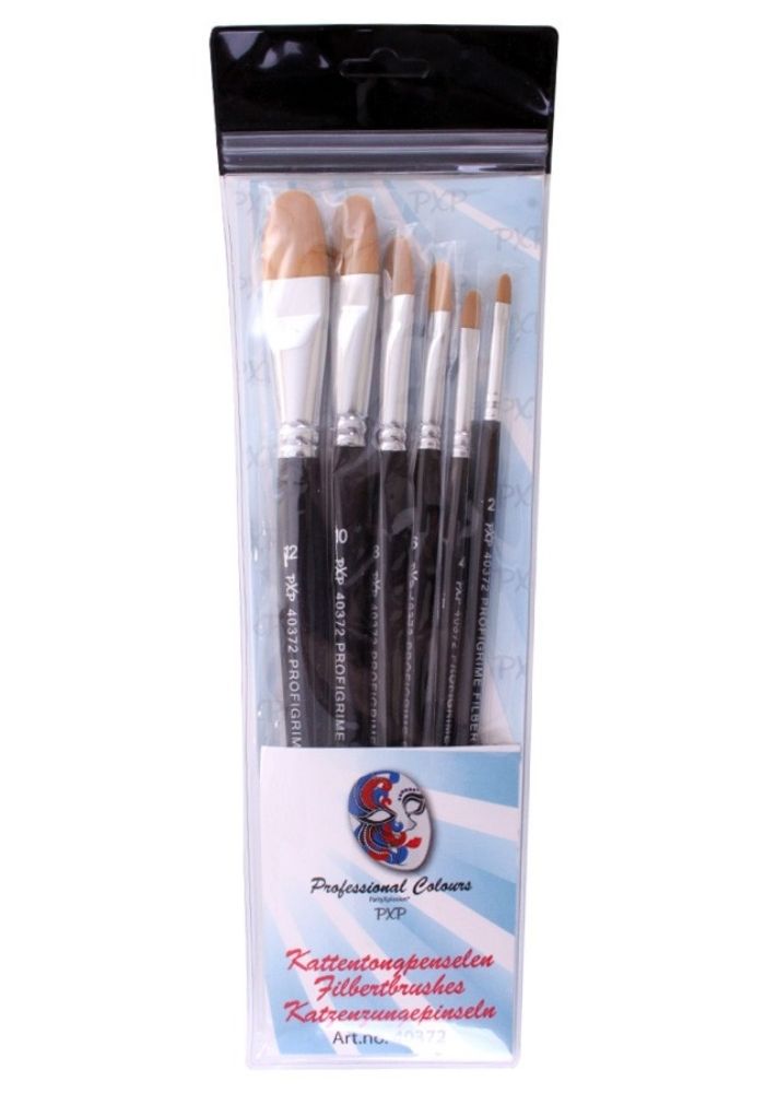 PXP Professional Colours 6 Brushes Filbert Profigrime Synthetic - Festivales