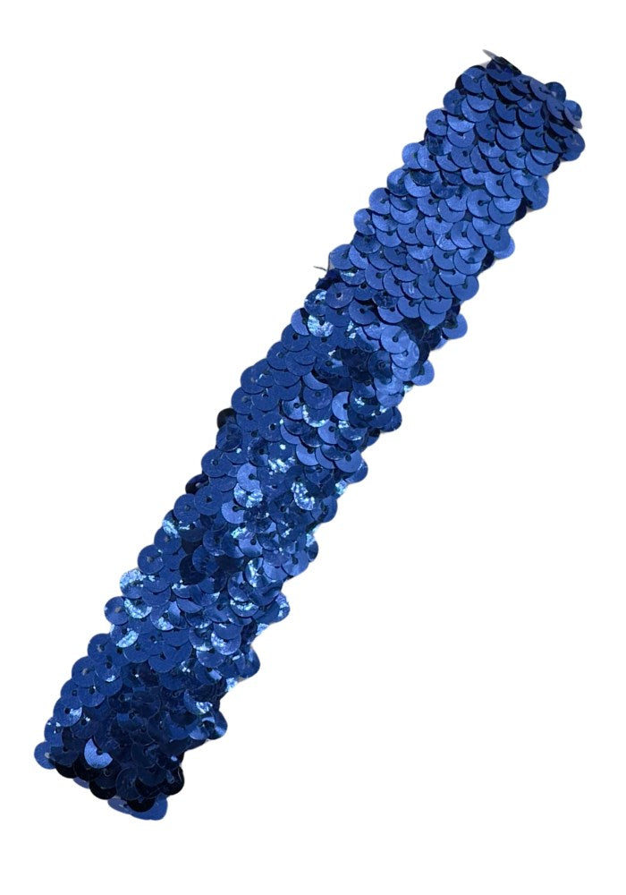 Pailletten hoofdband in de kleur blauw