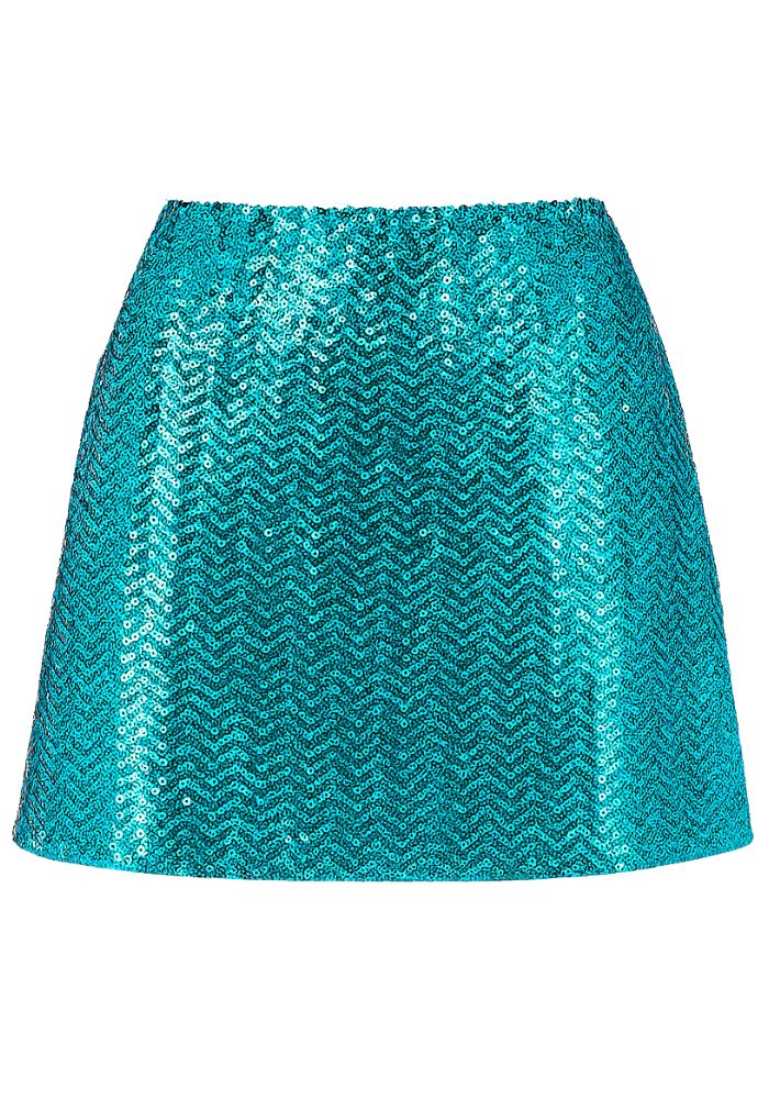 Paillettenrokje Turquoise - Festivales