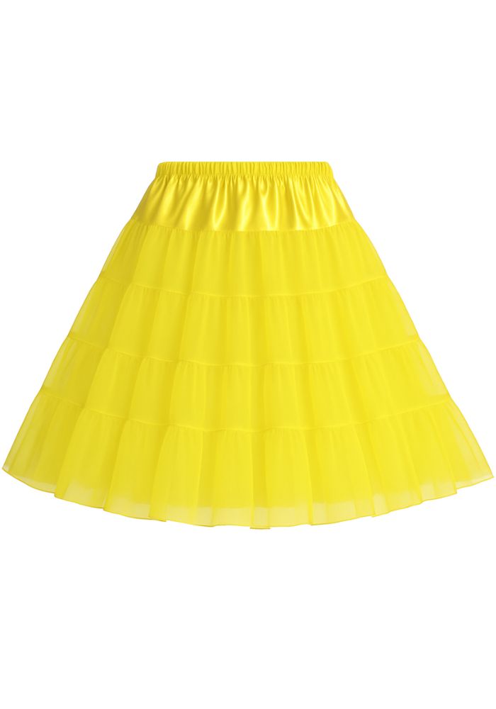 Petticoat Lang Geel 3-Laags - Festivales