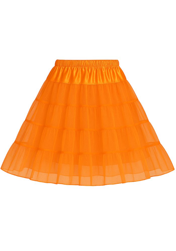Petticoat Lang Oranje 3-Laags - Festivales