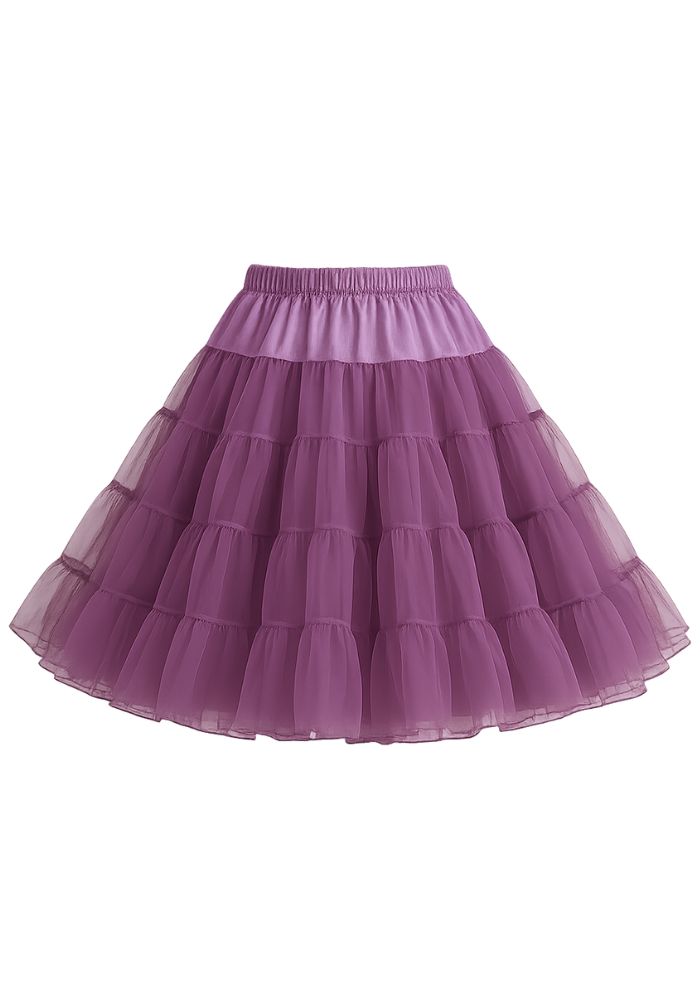 Petticoat Lang Paars 3-Laags - Festivales