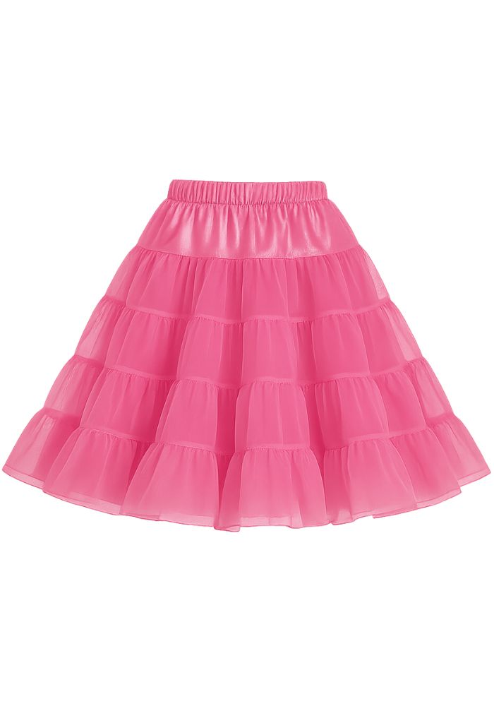 Petticoat Lang Roze 3-Laags - Festivales