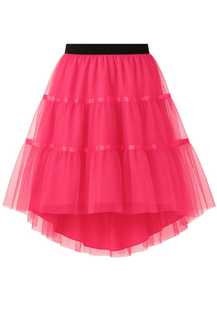 Petticoat Schuin Aflopend Roze - Festivales