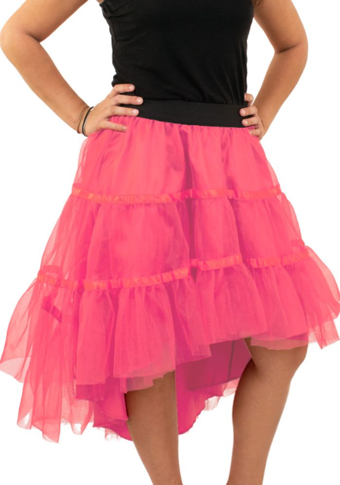 Petticoat Schuin Aflopend Roze