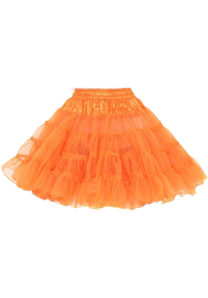 Petticoat Lang Oranje 2-Laags - Festivales