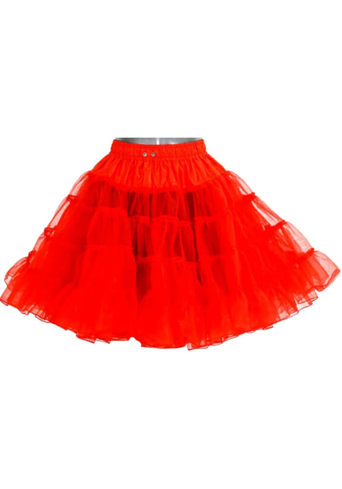 Petticoat Lang Rood 2-Laags - Festivales