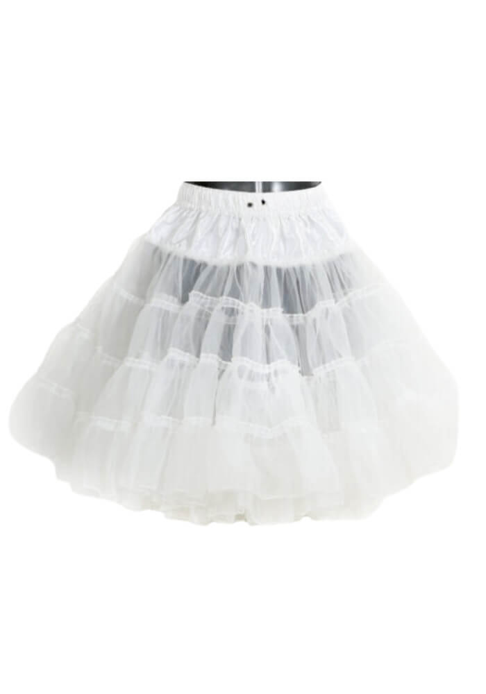 Petticoat Lang Wit 2-Laags - Festivales