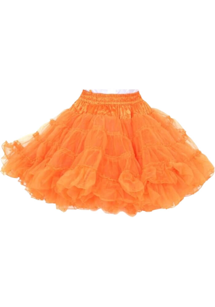 Petticoat Lang Oranje 3-Laags - Festivales