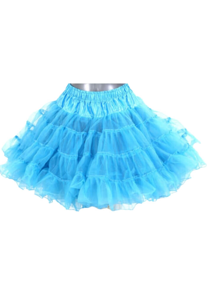 Petticoat Lang Turquoise 3-Laags - Festivales