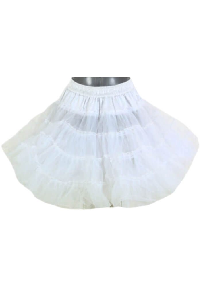 Petticoat Lang Wit 3-Laags - Festivales