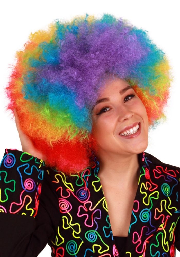 Pruik Afro Regenboog