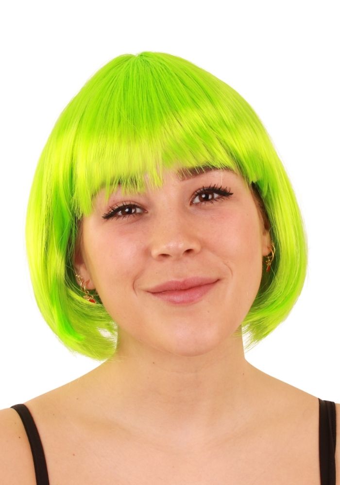 Pruik Sensation Bobline Fluor Groen