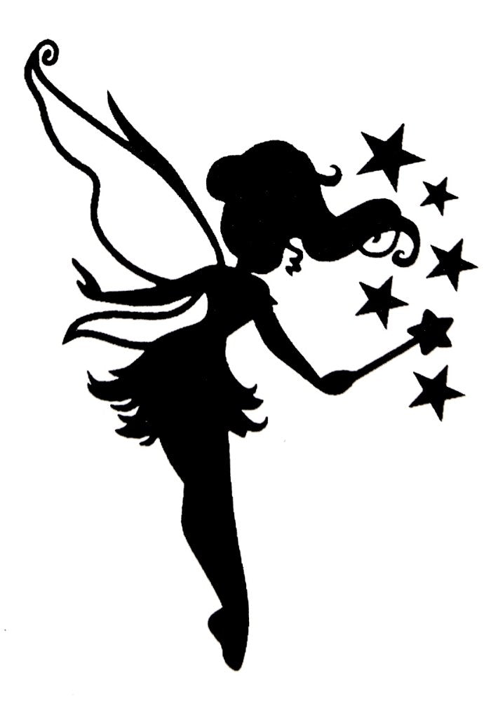 Quick Tattoo Glittersjabloon Elfje met Sterren - Festivales
