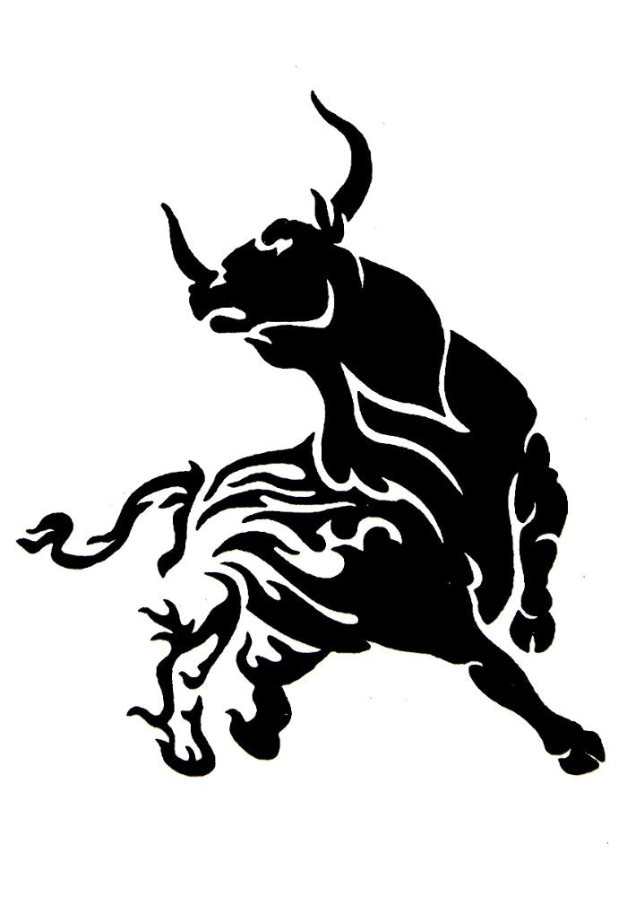 Quick Tattoo Glittersjabloon Stier - Festivales