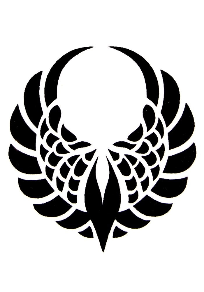 Quick Tattoo Glittersjabloon Wings Ornament - Festivales
