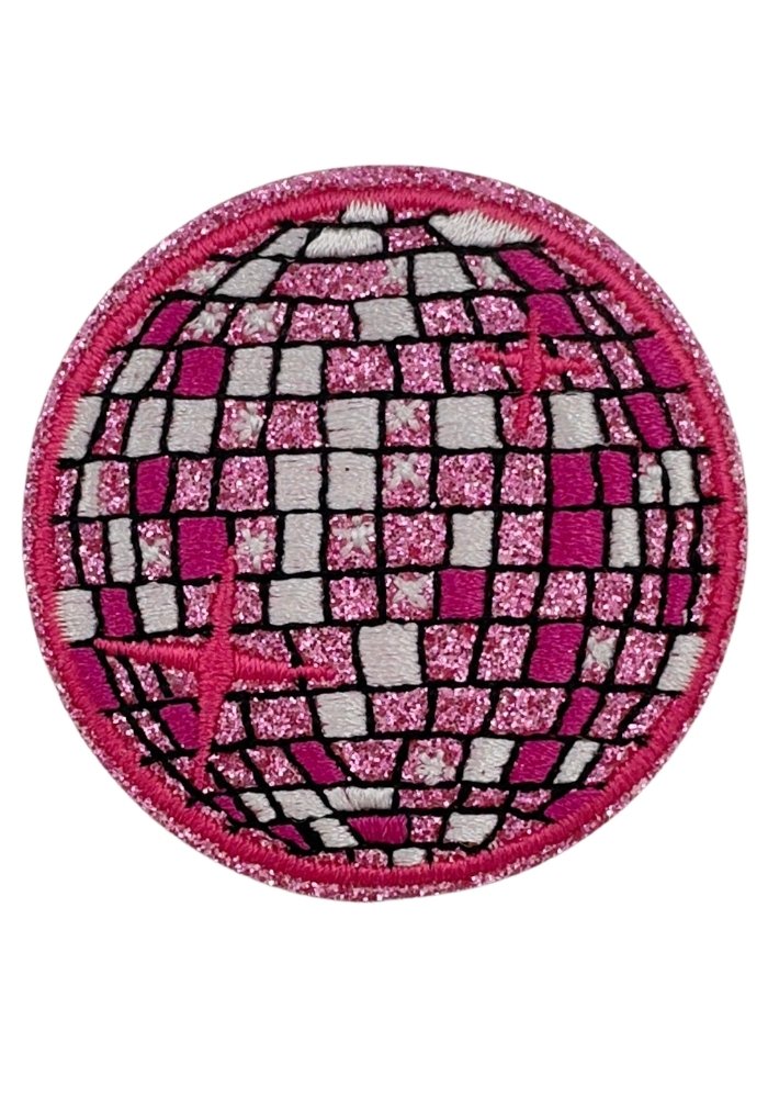 Discobal Roze Glitter - Carnavals Embleem - Festivales