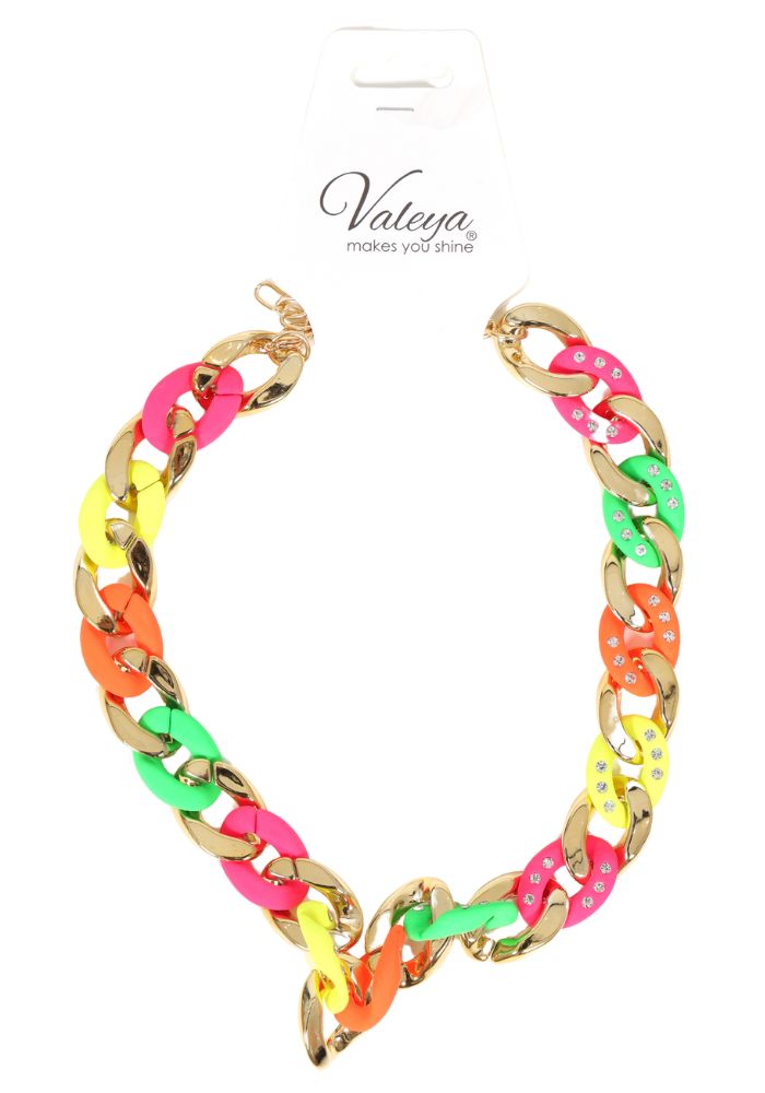 Ketting Schakels Neon Kleuren - Festivales