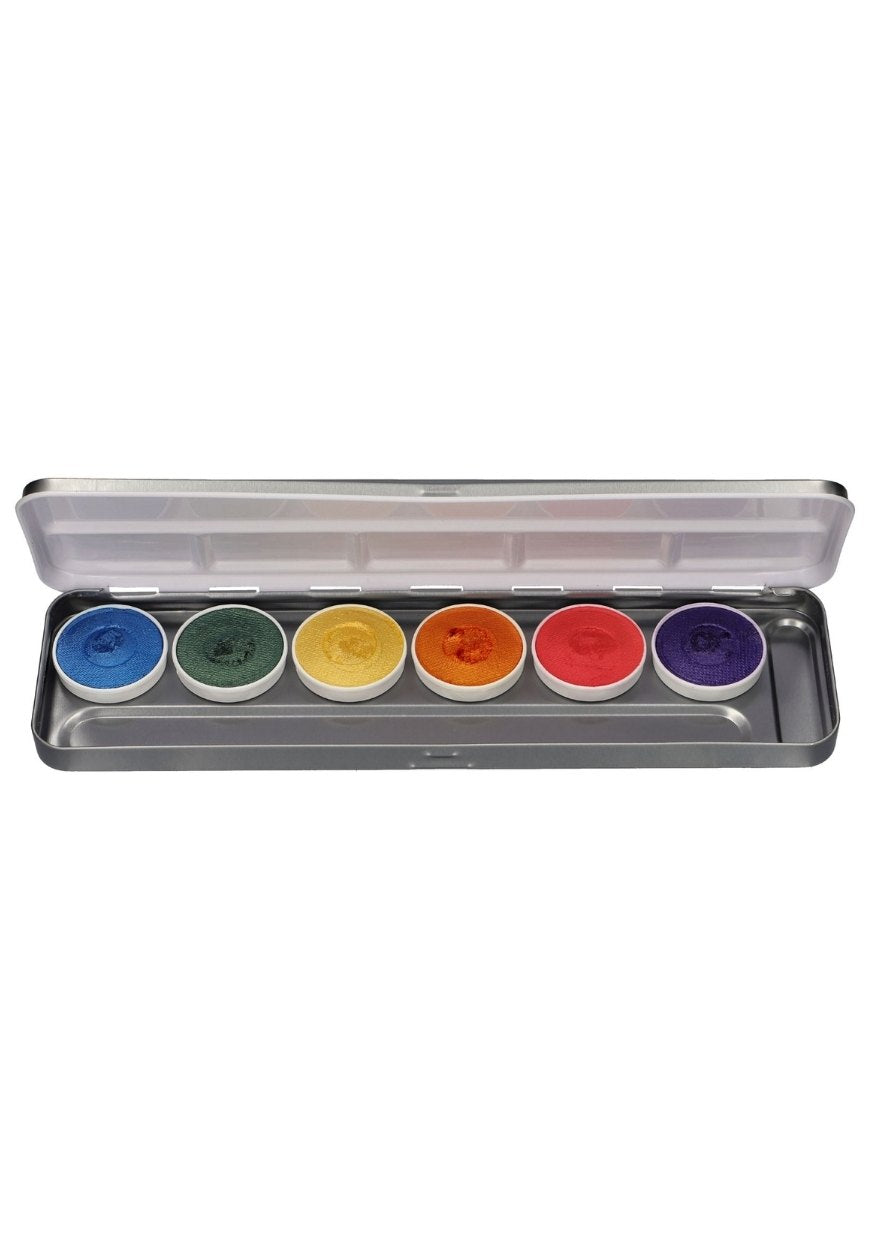 Aqua Face- and Bodypaint palette Summer Festival 6 colours - Festivales