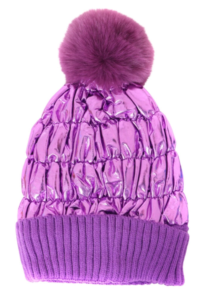Ski Muts Metallic Paars - Festivales