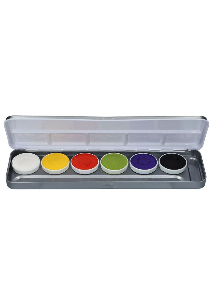 Aqua Face- and Bodypaint palette Halloween 6 Colours - Festivales