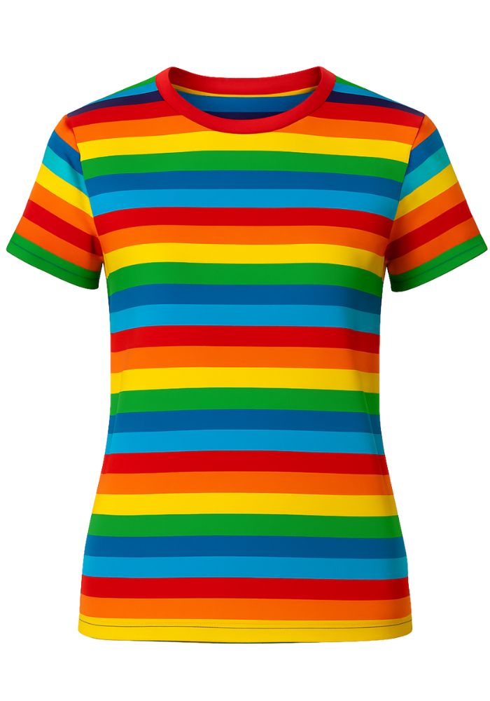 T-shirt Regenboog Print Dames - Festivales