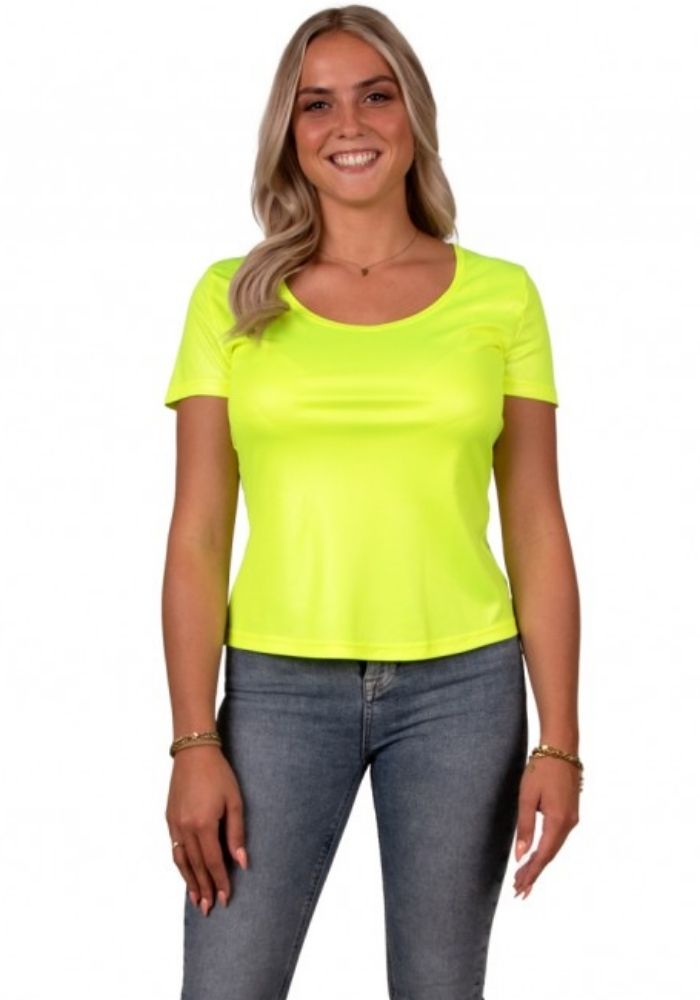 T-shirt Dames Neon Geel - Festivales