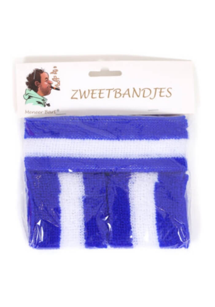 Zweetbandjes Set Blauw/Wit - Festivales