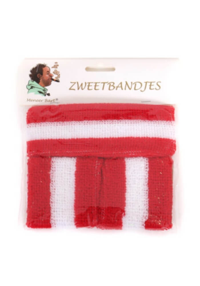 Zweetbandjes Set Rood/Wit - Festivales