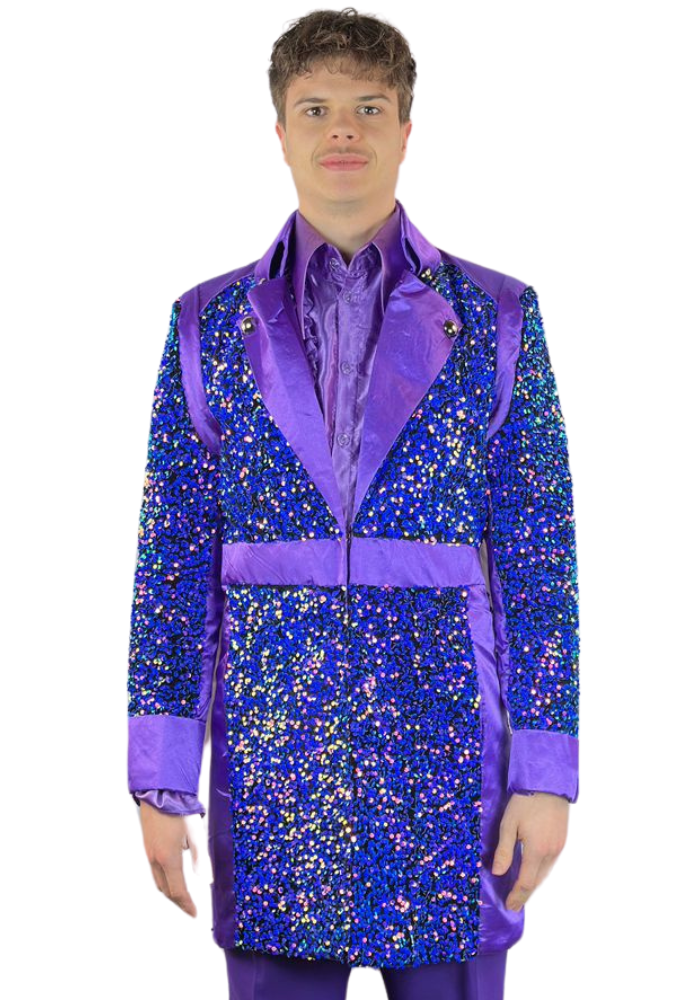 Carnavalsjas Sequin Purple Heren